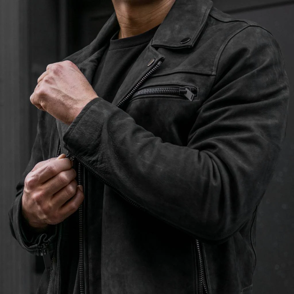 [S] Motorcycle Jacket | Black Matte - Image 2