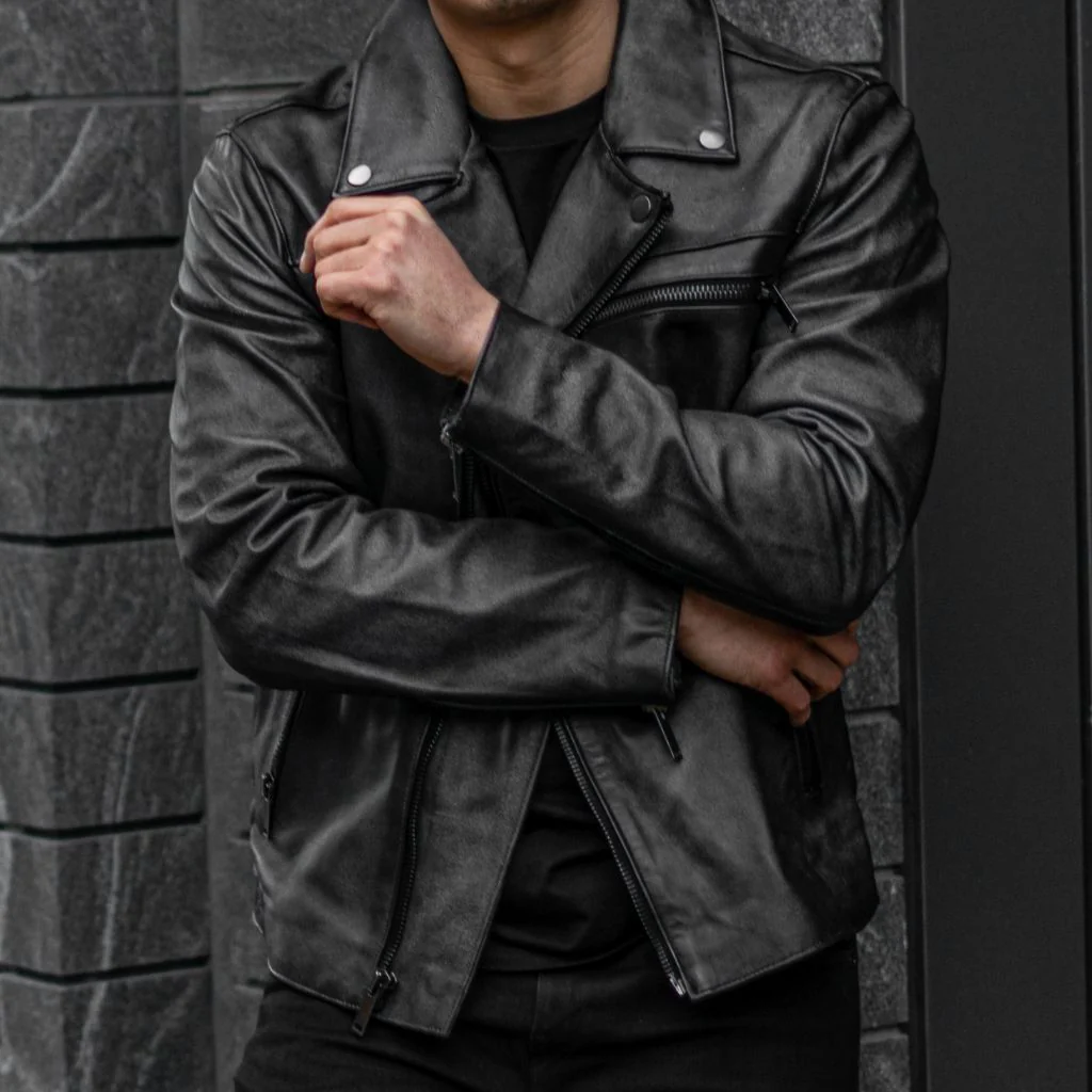[S] Motorcycle Jacket | Distressed Black - Image 2