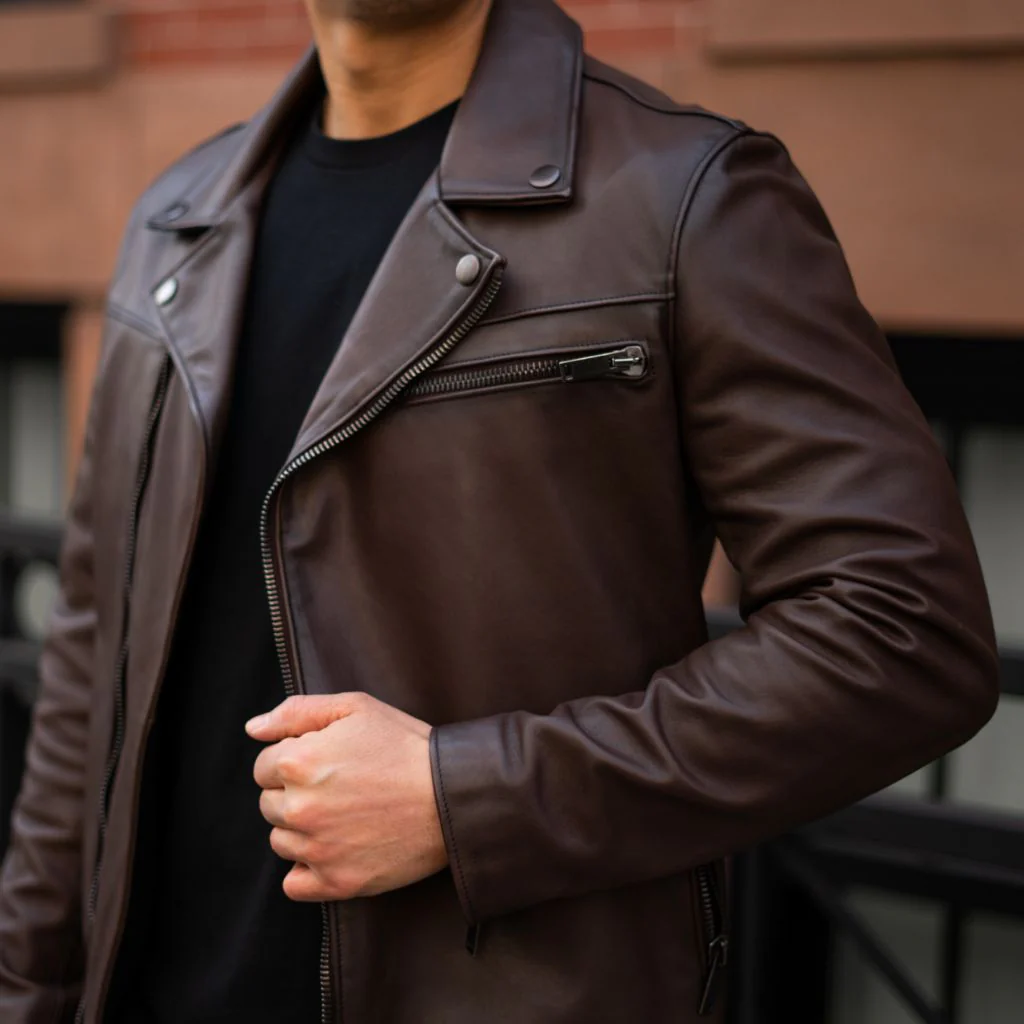 [S] Motorcycle Jacket | Old English - Image 2