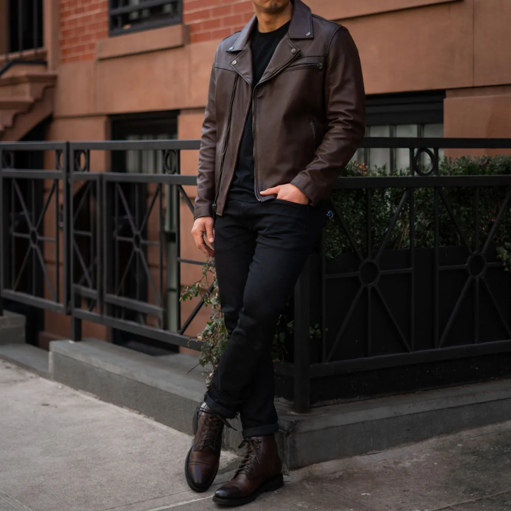 [S] Motorcycle Jacket | Old English - Image 3