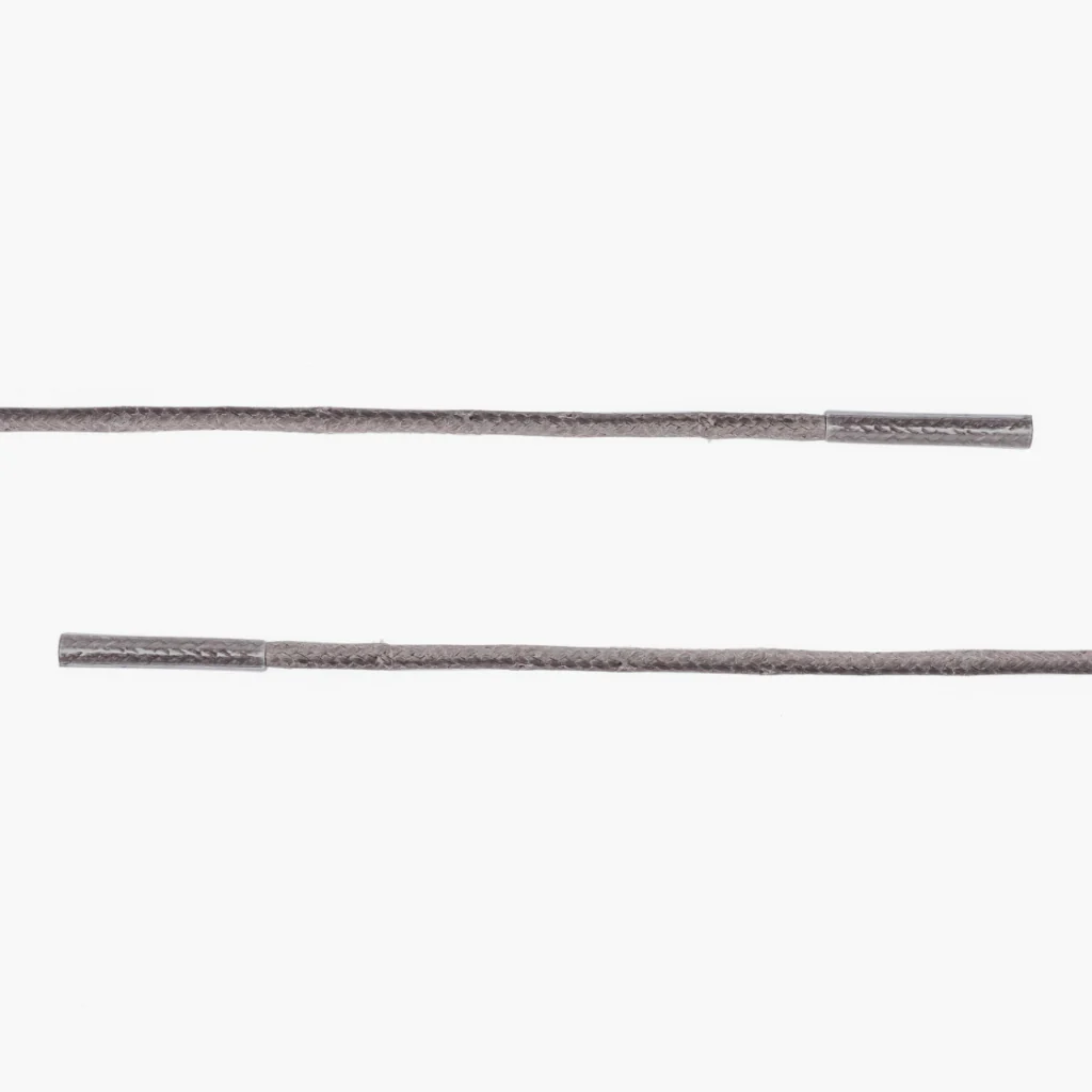 Round Waxed Cotton Laces | Grey - Image 2