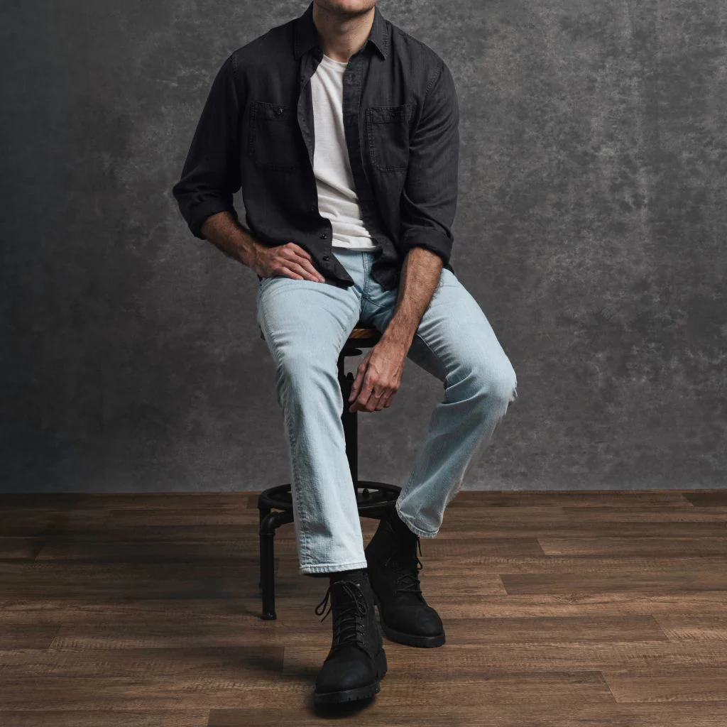 Chambray Workshirt | Black - Image 8