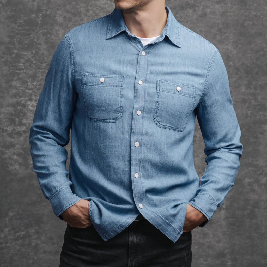 Chambray Workshirt | Vintage Indigo - Image 6