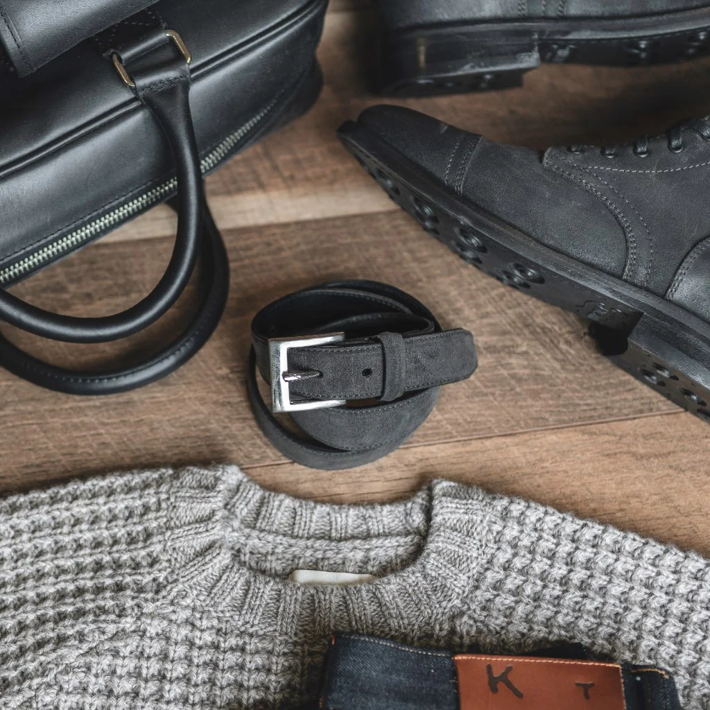 Men's Classic Leather Belt | Shadow Grey - Image 6