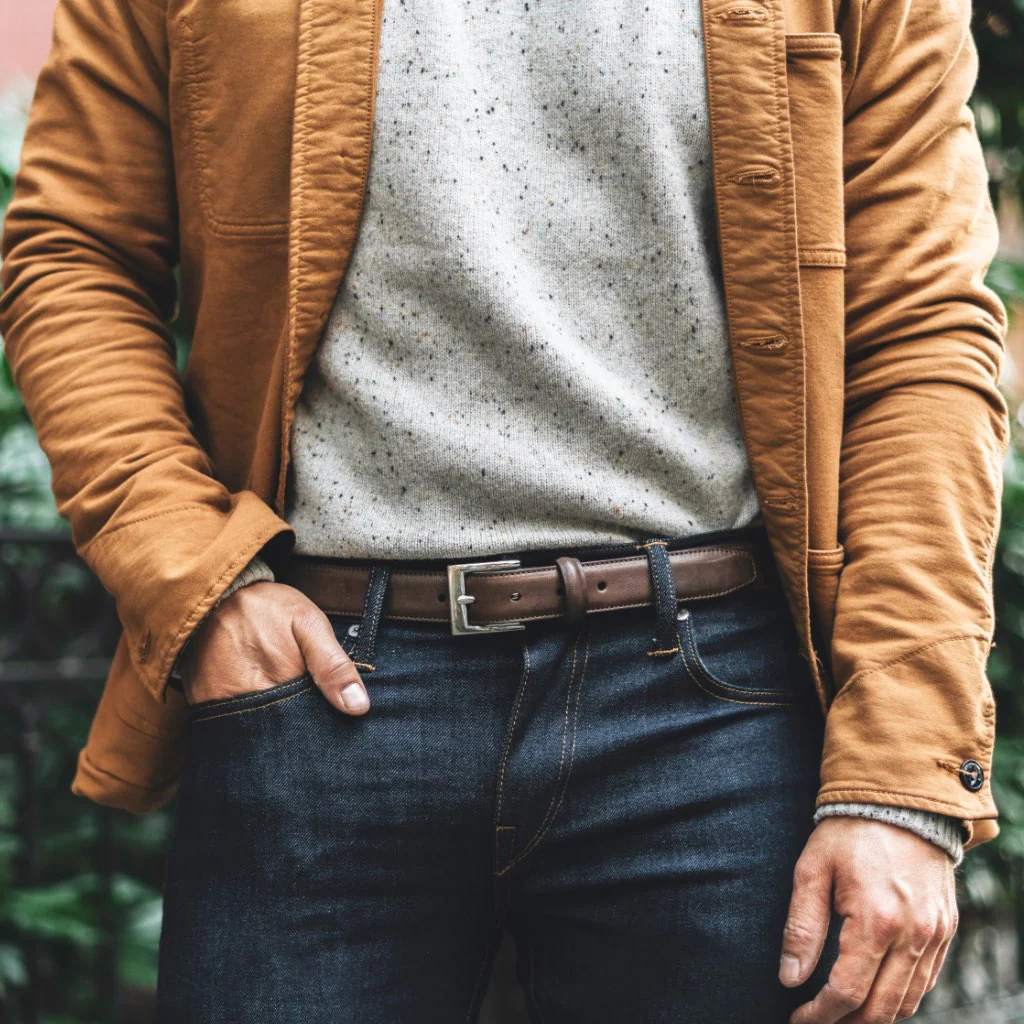 Men's Classic Leather Belt | Walnut - Image 4