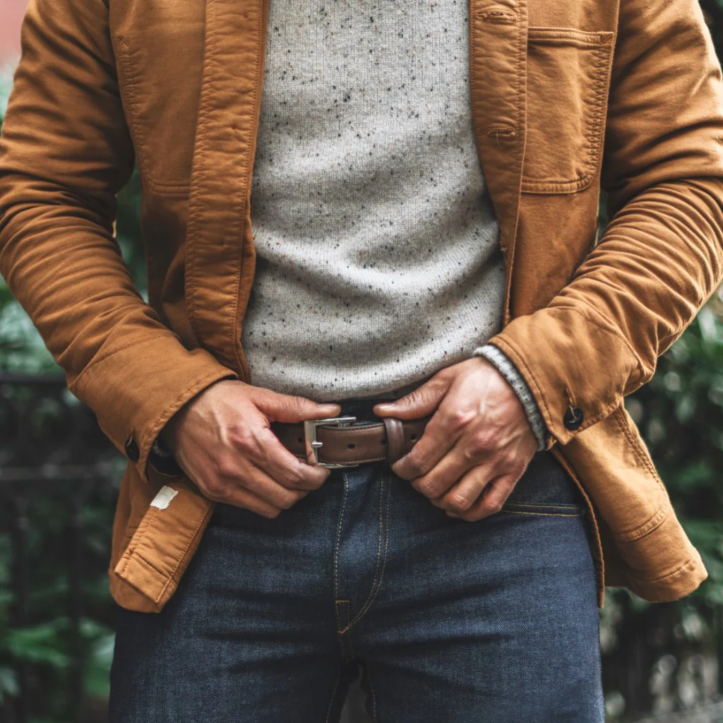 Men's Classic Leather Belt | Walnut - Image 5