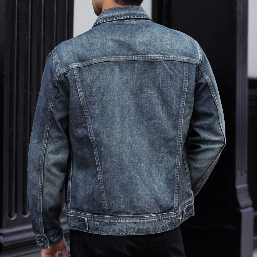Denim Trucker Jacket | Faded Indigo - Image 2