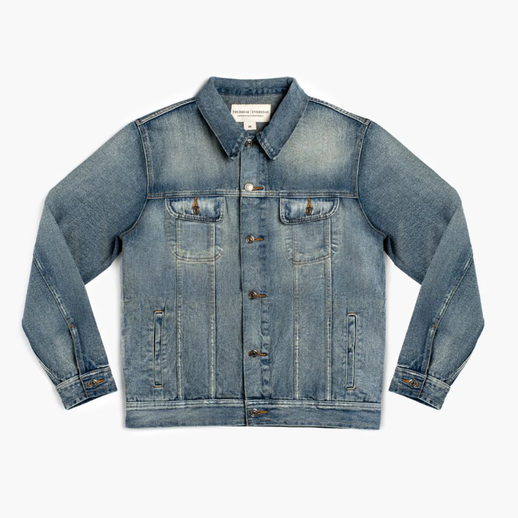 Denim Trucker Jacket | Washed Indigo - Image 4