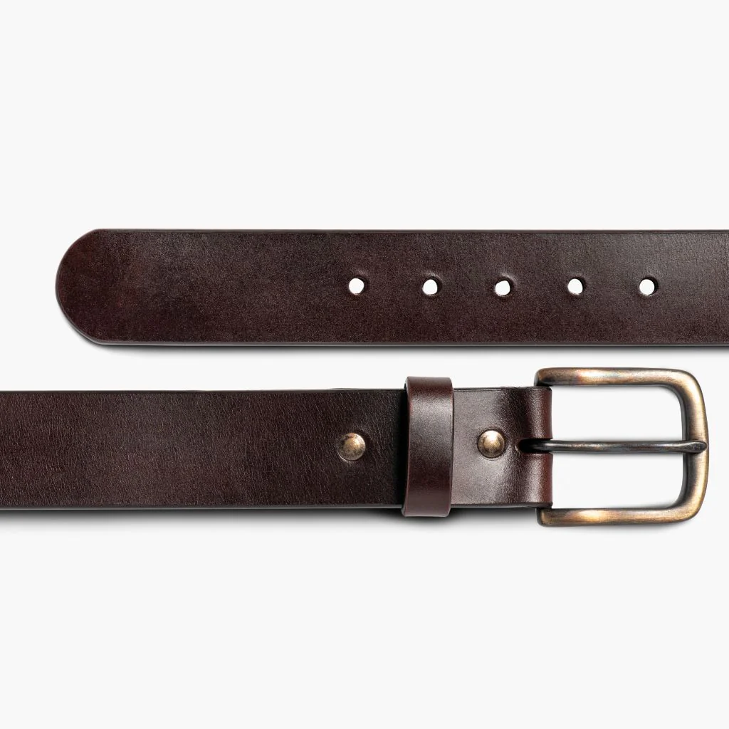 Men's Heritage Leather Belt | Brown - Image 3