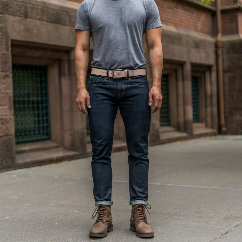 Men's Heritage Leather Belt | Country Road - Image 6