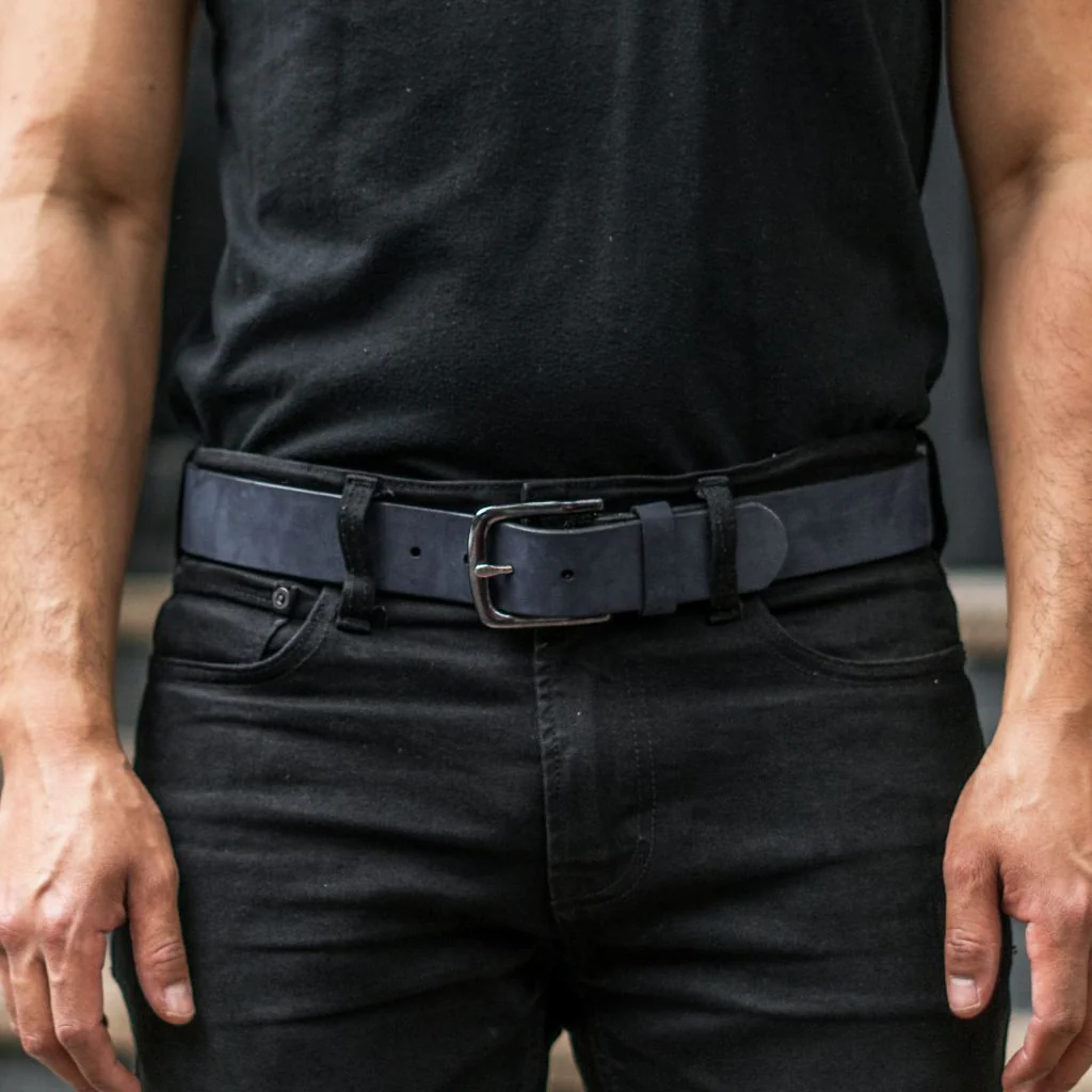 Men's Heritage Leather Belt | Marino Matte - Image 4