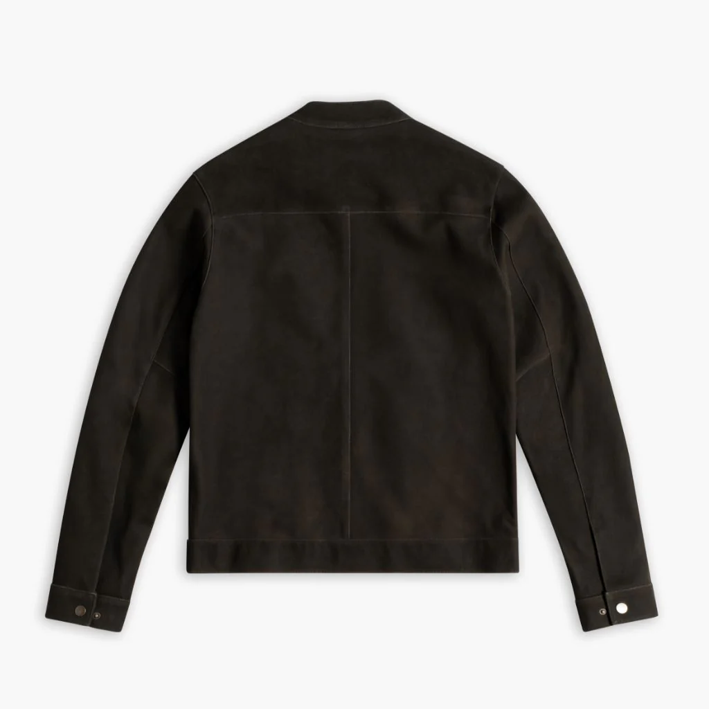 Racer Jacket | Dark Olive Suede - Image 6