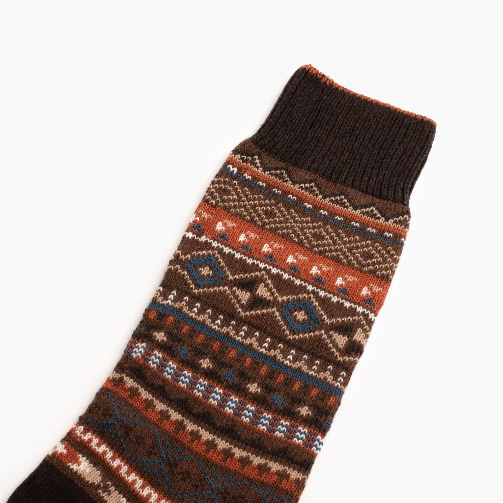 Men's Geo Sock | Burnt Crimson - Image 2