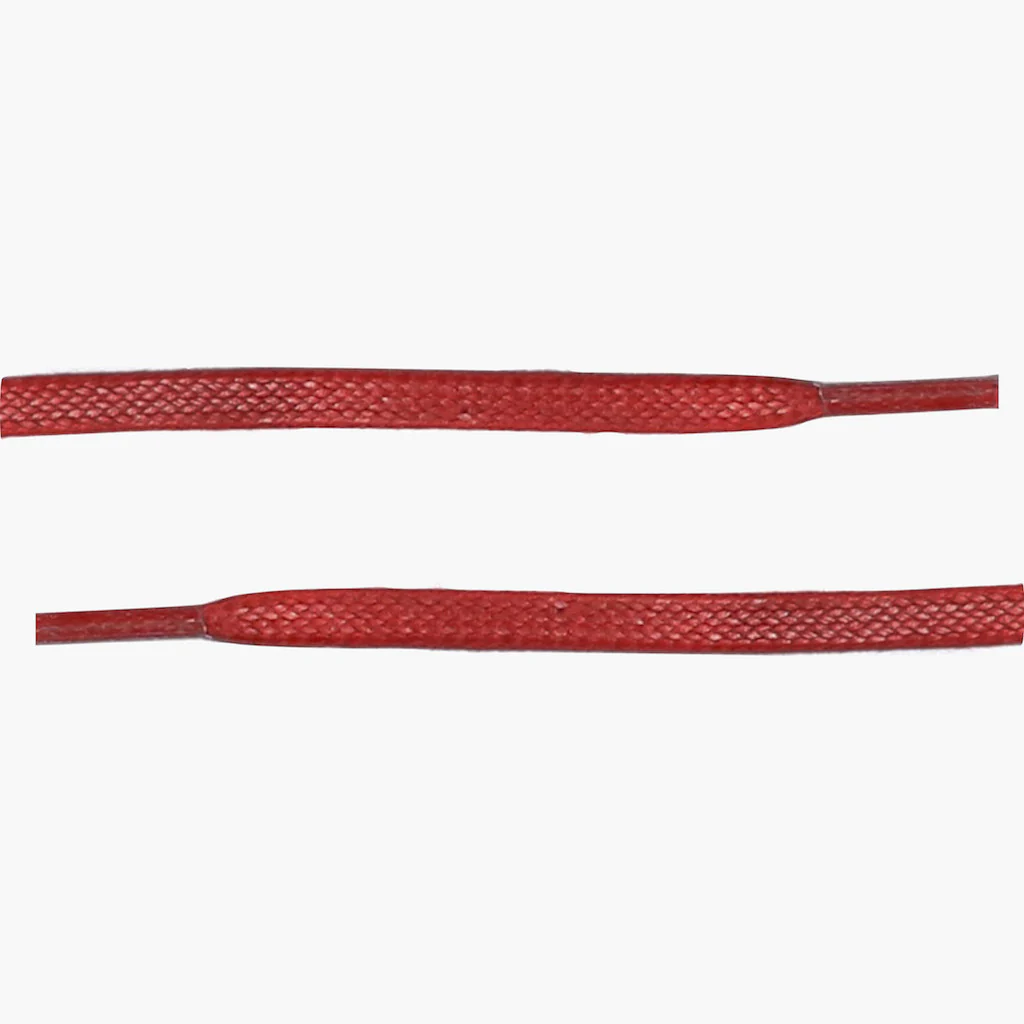 Flat Waxed Cotton Laces | Red - Image 3