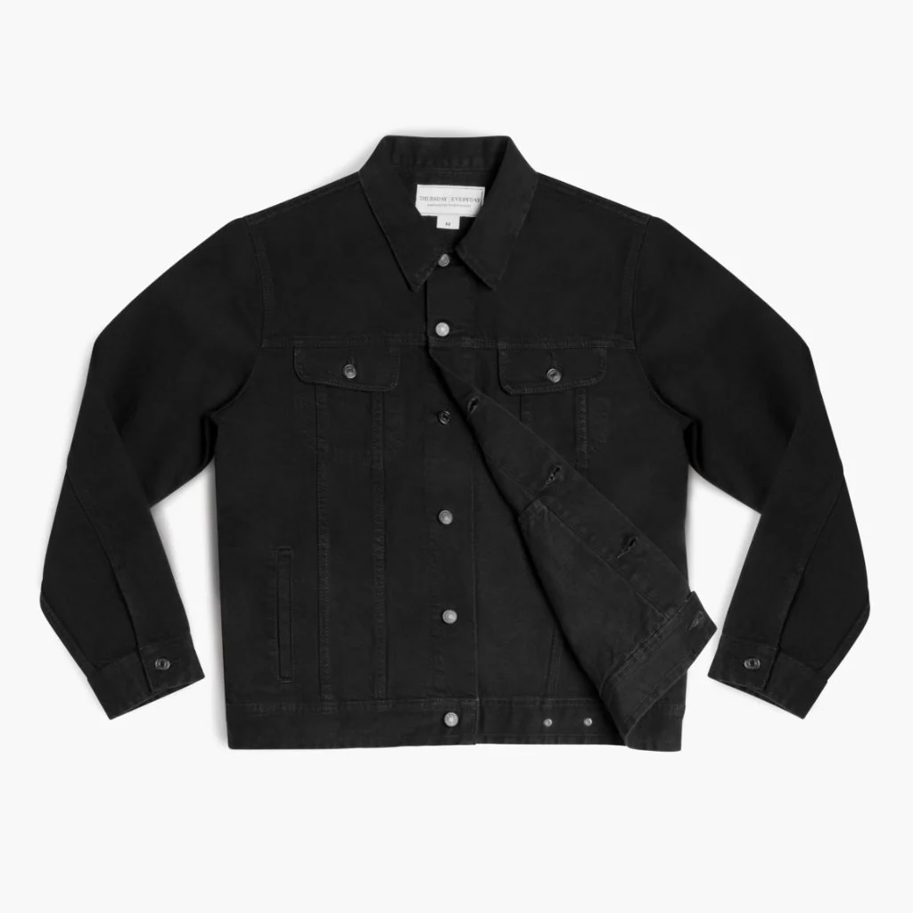 [W] Denim Trucker Jacket | Pitch Black - Image 2