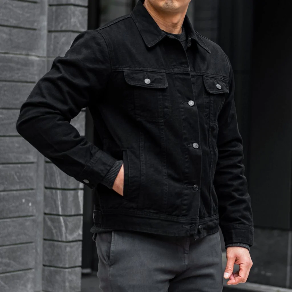 [W] Denim Trucker Jacket | Pitch Black - Image 5