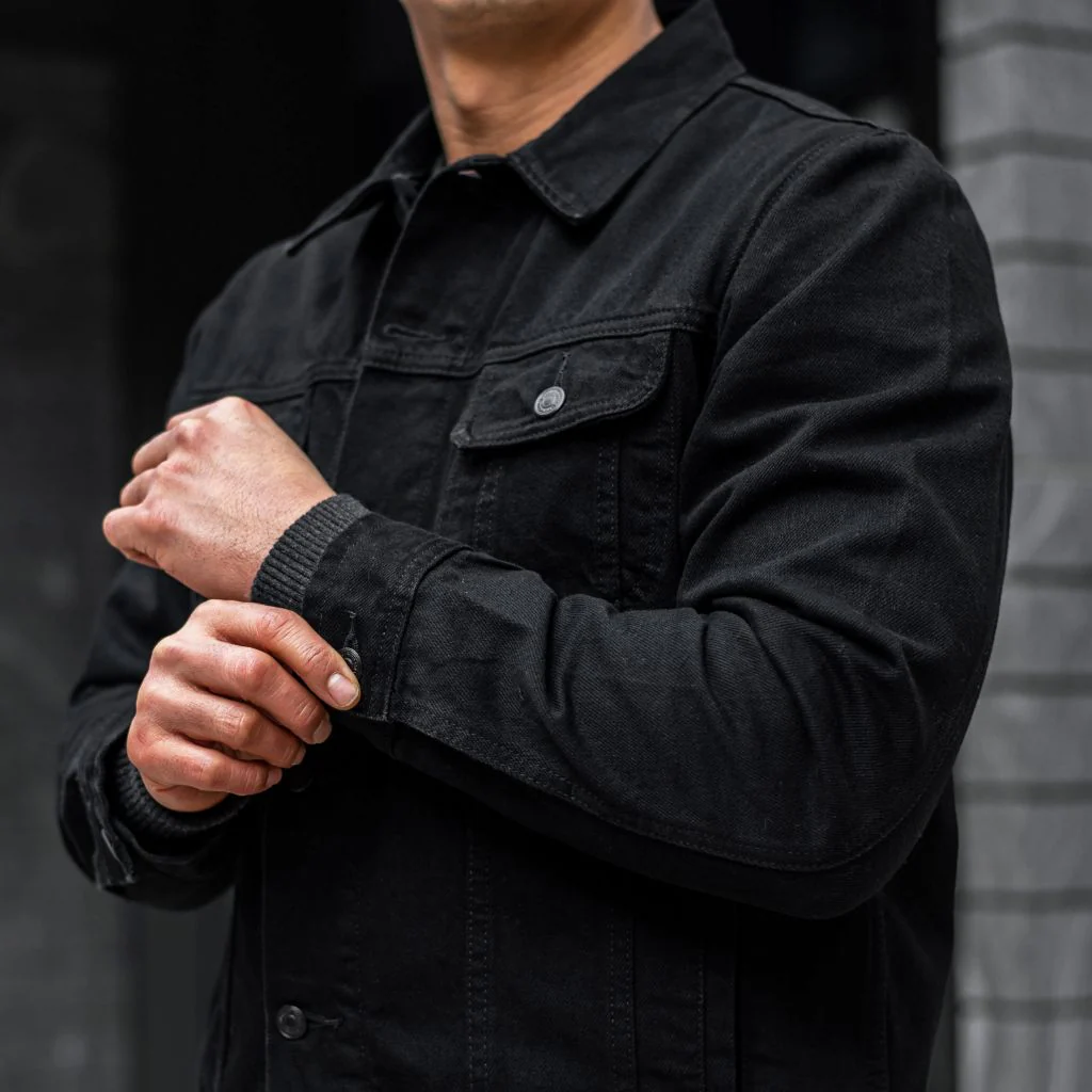 [W] Denim Trucker Jacket | Pitch Black - Image 6
