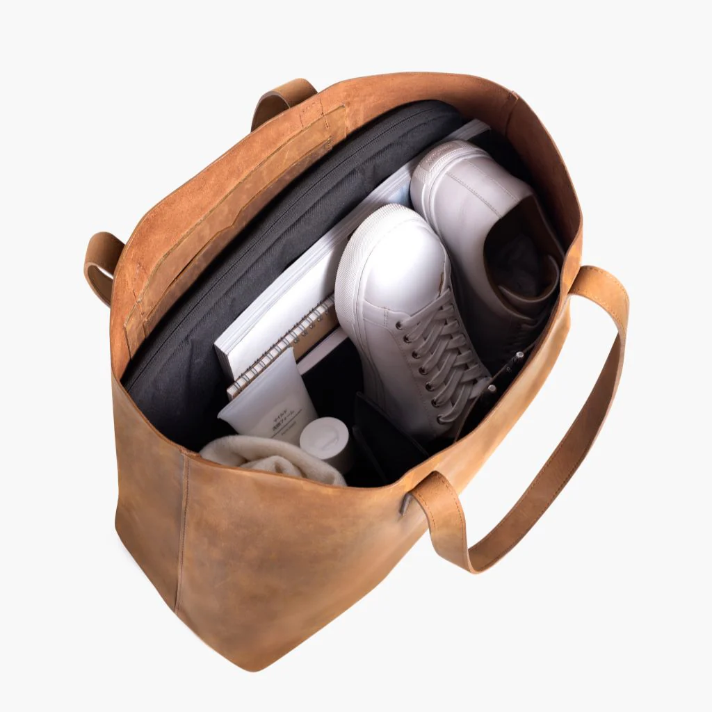 Everyday Tote | Vintage Cognac (XL) - Image 3