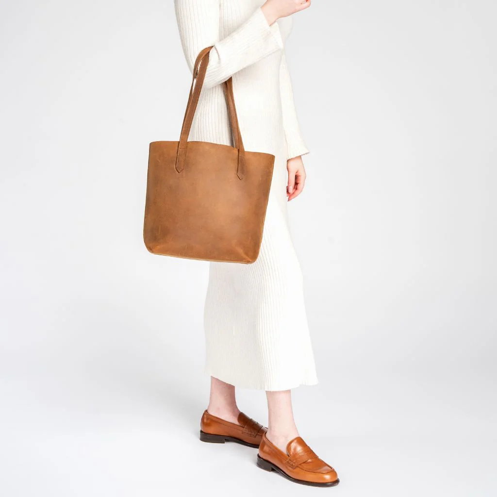 Everyday Tote | Vintage Cognac (M) - Image 6