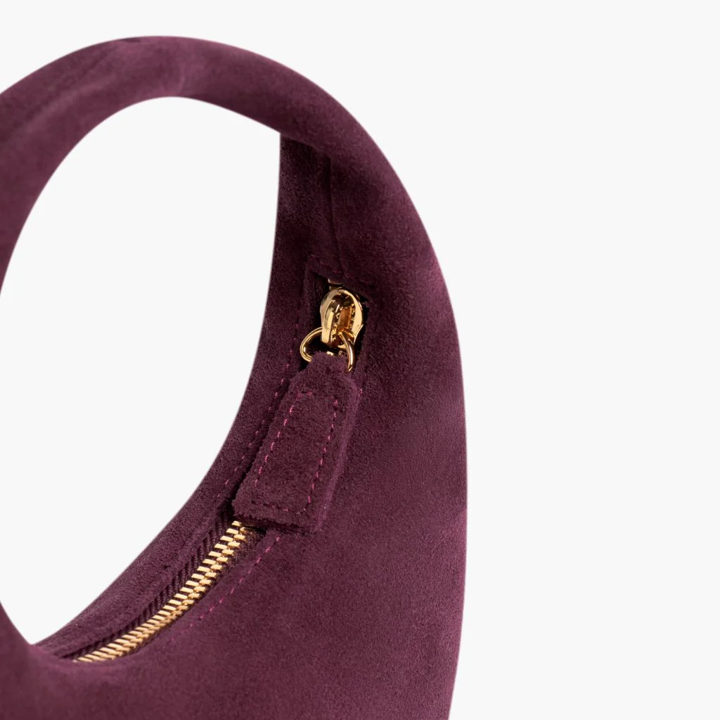 Mini Crescent | Burgundy Suede - Image 4
